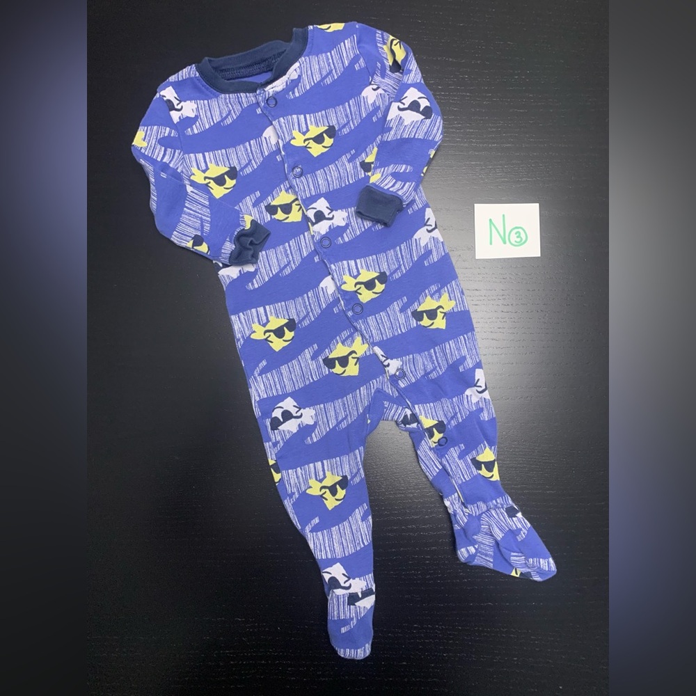 ⭐️2/$8.00⭐️— Joe Fresh 0-3m Blue and Yellow Footed Cotton Sleeper